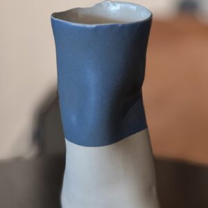 Vase White and Teal