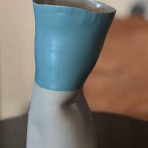 Vase White and Sky Blue