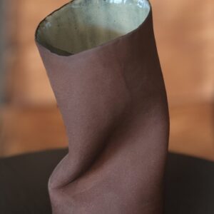 Vase Terracotta and Lime Green