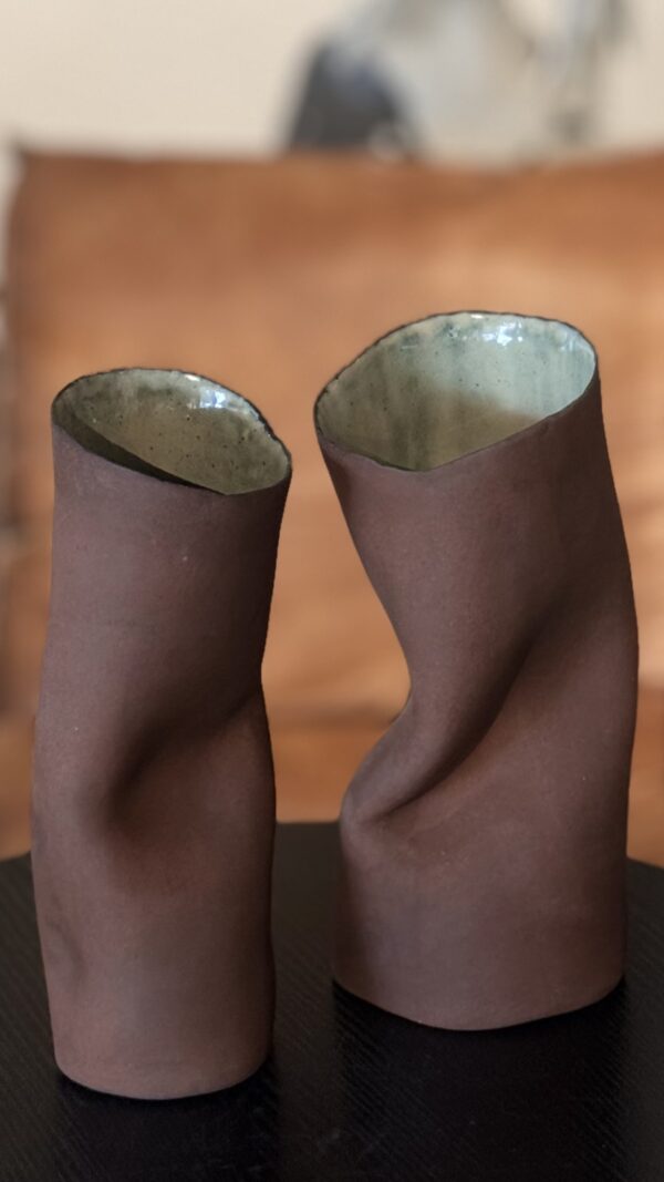 Vase Terracotta and Lime Green - Image 2
