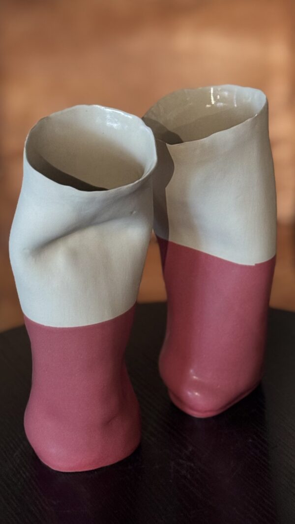 Vase White and Red - Image 2