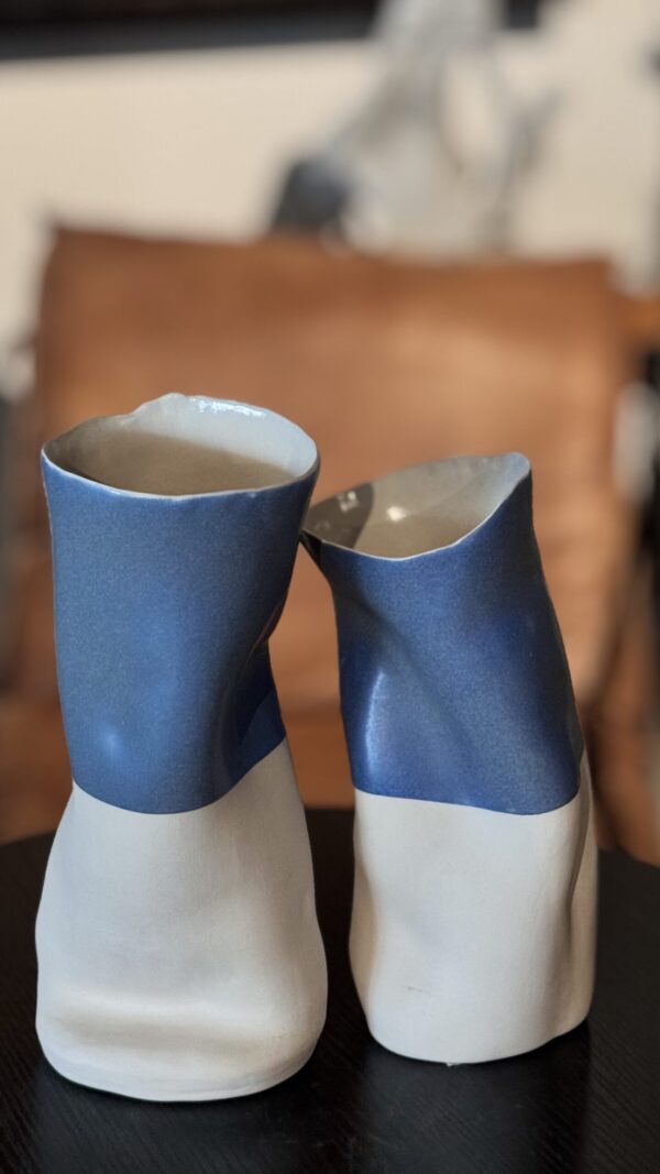 Vase White and Teal - Image 2