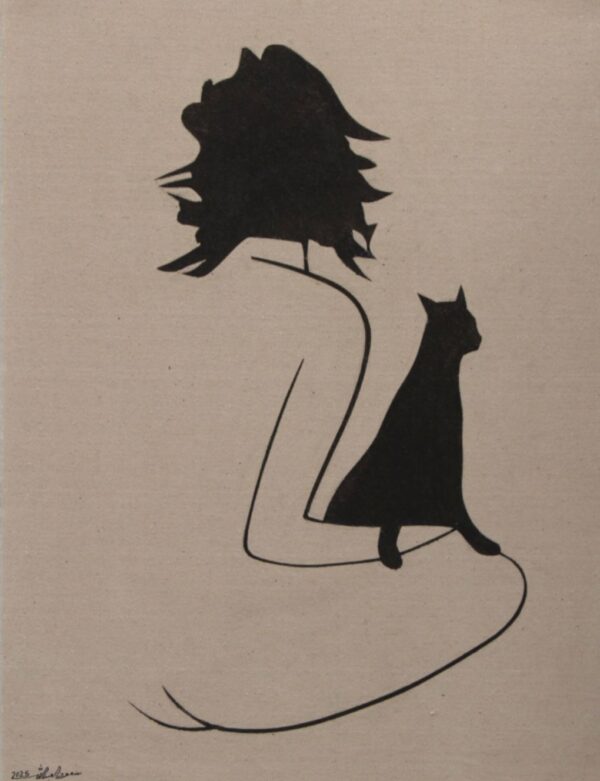 Girl and Cat #3