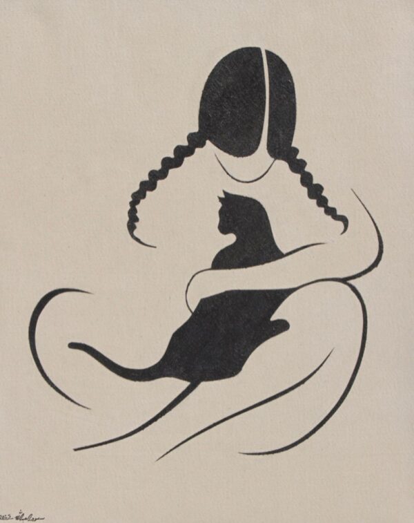 Girl and Cat #7