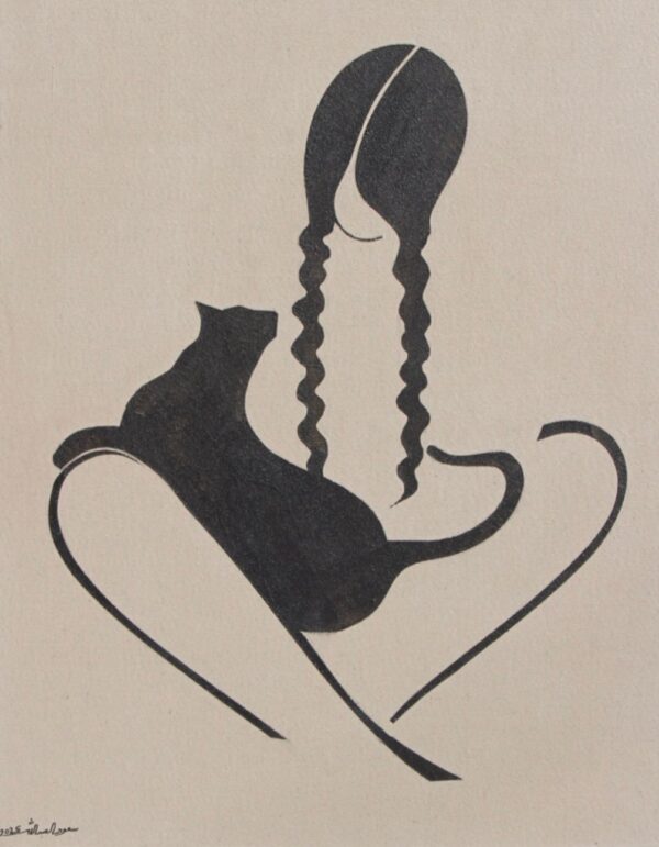 Girl and Cat #9