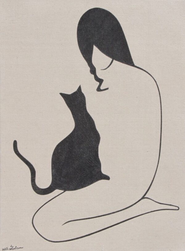 Girl and Cat #10
