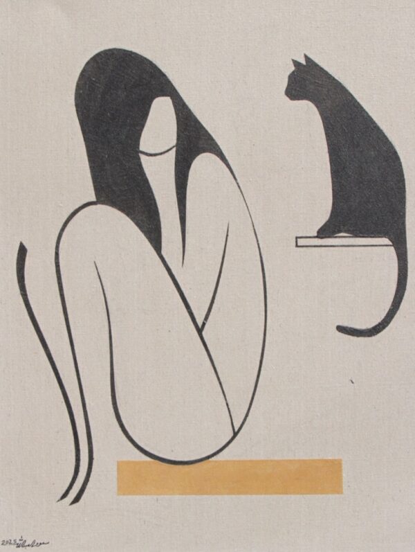 Girl and Cat #12