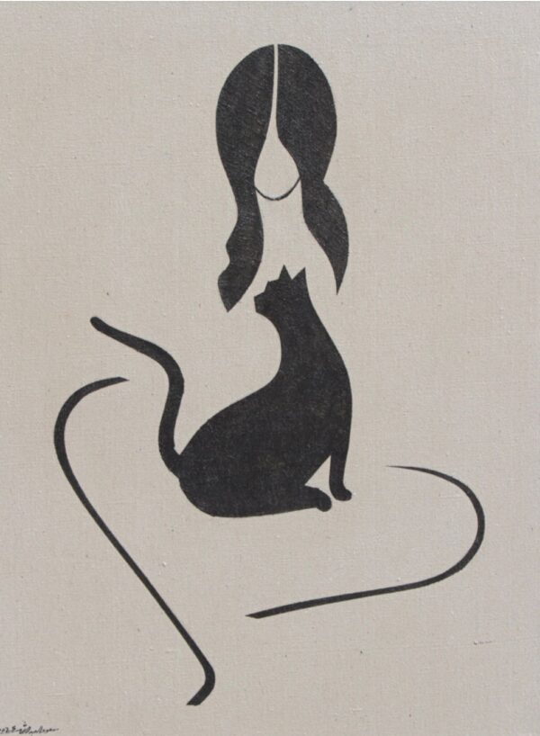 Girl and Cat #18