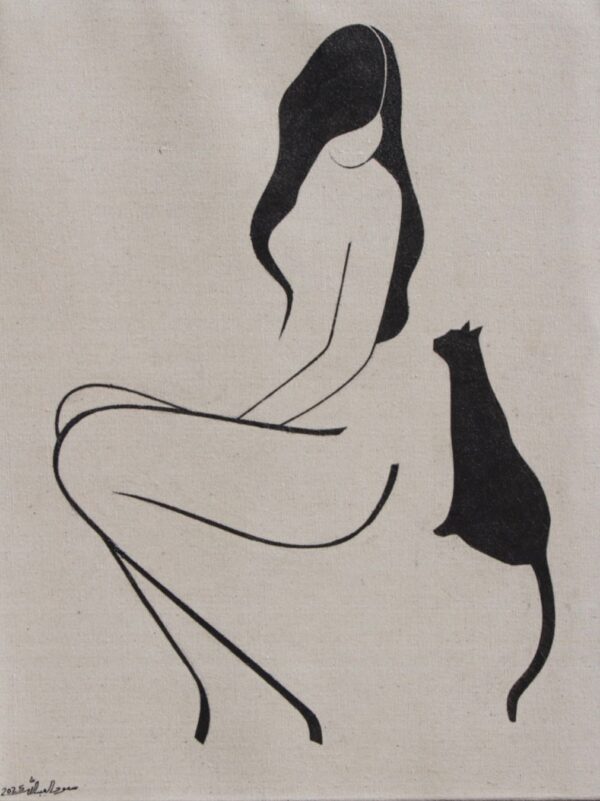 Girl and Cat #19