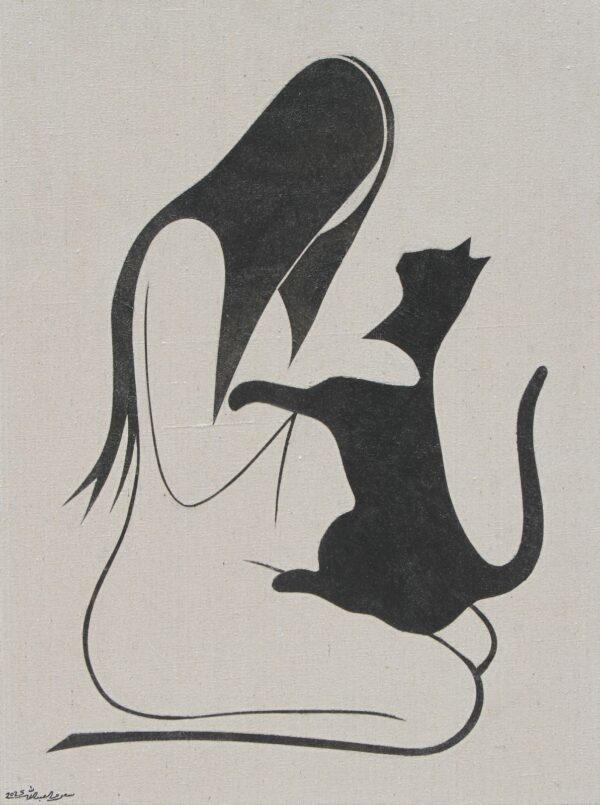 Girl and Cat #20